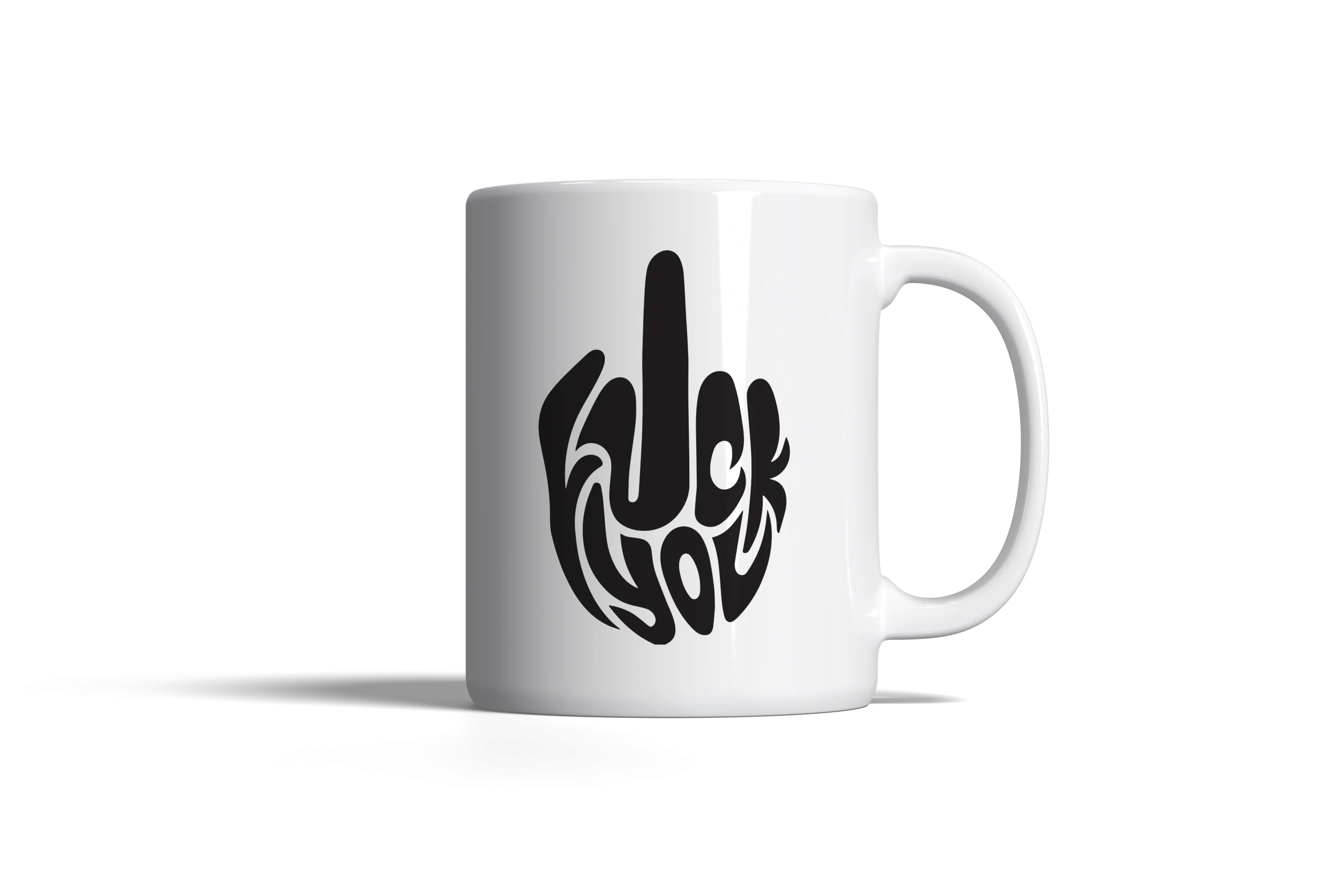 Fuck You Mug - Abstract Shape Middle Finger design